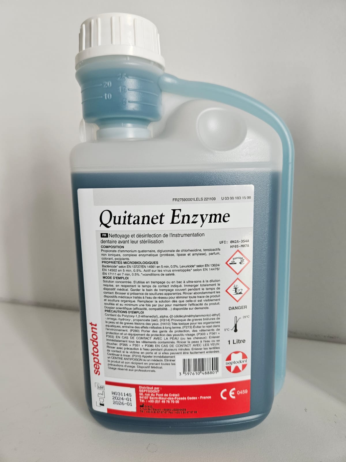 Désinfectant Quitanet Enzyme Septodont