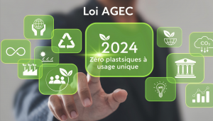 Illustration de la loi AGEC appliquée au secteur médical avec du matériel médical reconditionné et des équipements hospitaliers favorisant l’économie circulaire